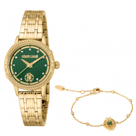 Набор Roberto Cavalli часы наручные RC5L094M0065 + браслет RCGW0105BR