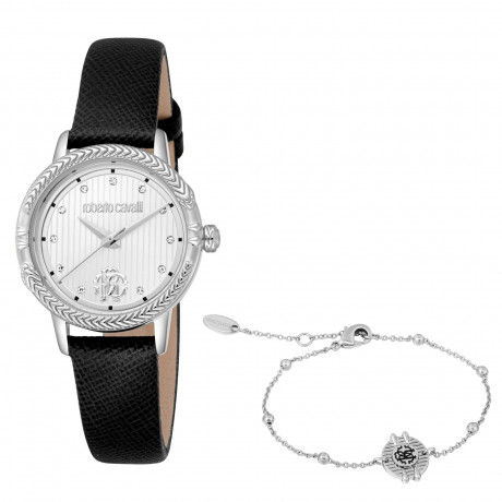 Набор Roberto Cavalli часы наручные RC5L094L0015 + браслет RCGW0103BR