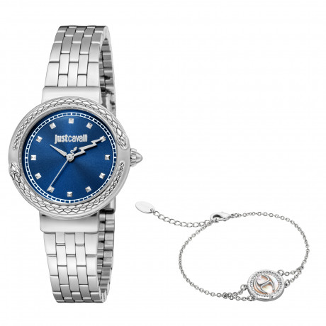 Набор Just Cavalli часы наручные JC1L311M0015 + браслет JCGW0179BR