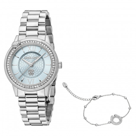 Набор Roberto Cavalli часы наручные RC5L037M2015 + браслет  RCGW0052BR