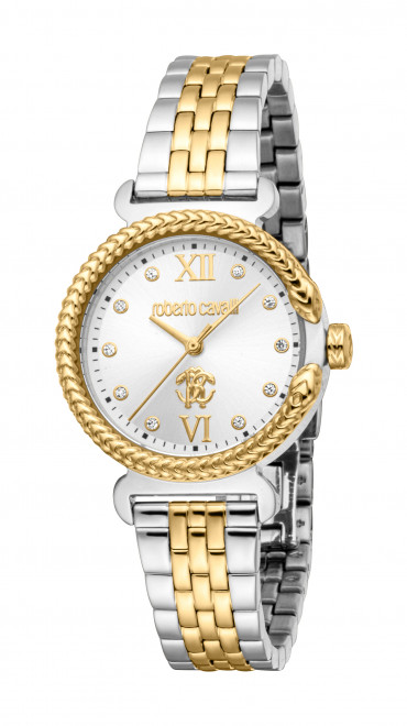 Набор Roberto Cavalli часы наручные RC5L061M1075 + браслет  RCGW0055BR