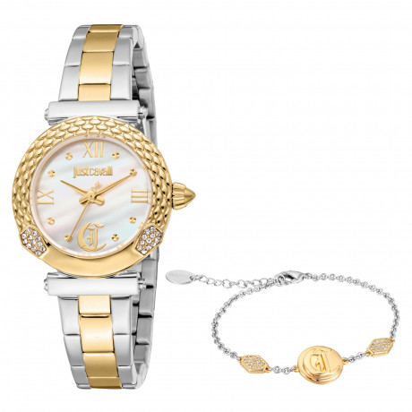 Набор Just Cavalli часы наручные JC1L332M0075 + браслет JCGW0252BR