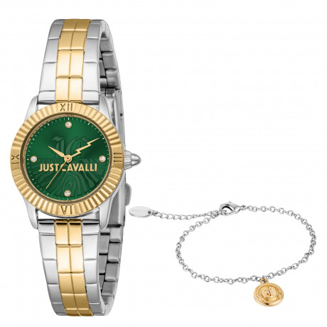 Набор Just Cavalli часы наручные JC1L328M0085 + браслет  JCGW0267BR