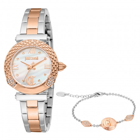 Набор Just Cavalli часы наручные JC1L332M0085 + браслет  JCGW0253BR