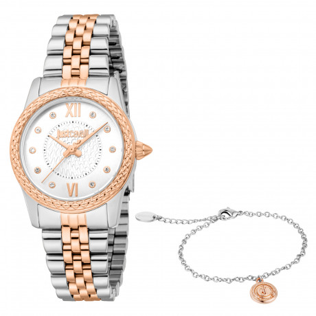 Набор Just Cavalli часы наручные JC1L360M0095 + браслет JCGW0268BR