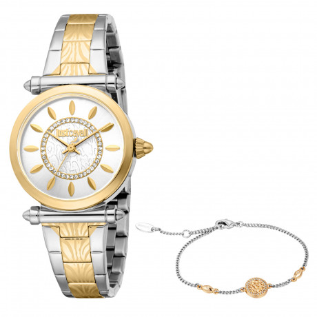 Набор Just Cavalli часы наручные JC1L365M0075 + браслет JCGW0282BR