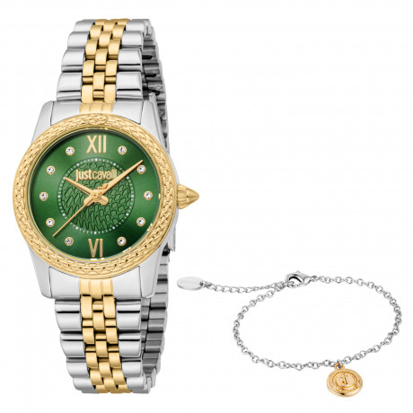 Набор Just Cavalli часы наручные JC1L360M0085 + браслет JCGW0267BR