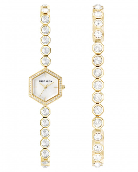 Набор часы + браслет Anne Klein 5434GPST