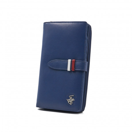 Кошелёк Beverly Hills Polo Club BH-1352-BL, натуральная кожа теленка. Цвет: синий