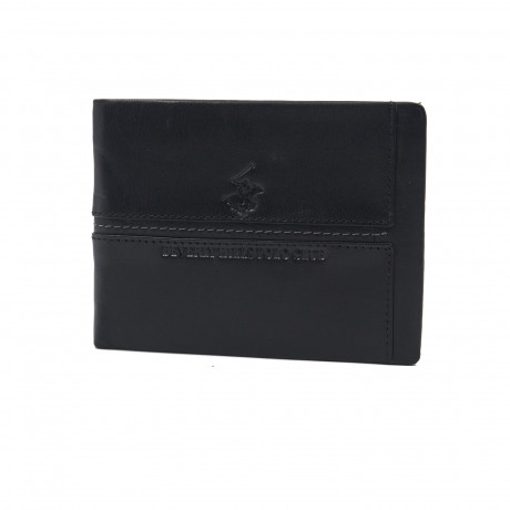Бумажник Beverly Hills Polo Club BH-1562-NE с отделениями для карточек и монет, натуральная кожа теленка. Цвет: черный