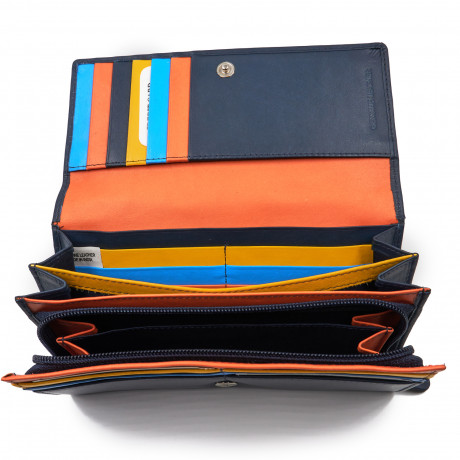 Кошелёк Beverly Hills Polo Club BH-2966-BL, натуральная кожа теленка. Цвет: синий