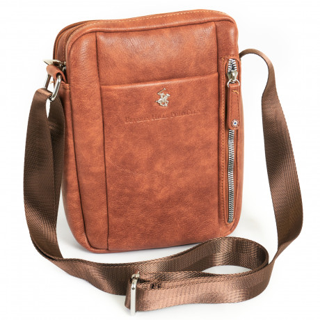 Сумка Beverly Hills Polo Club BH-8450-CU с отделением для планшета, экокожа. Цвет: светло-коричневый