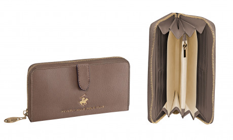 Кошелёк Beverly Hills Polo Club BH-3054-TO, экокожа. Цвет: кофейный
