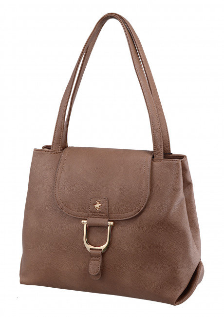 Сумка Beverly Hills Polo Club BH-3060-TO, экокожа. Цвет: кофейный
