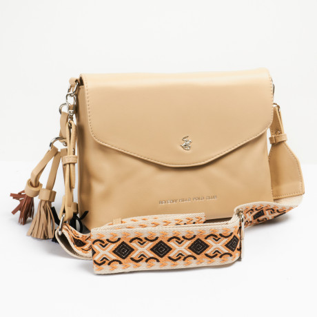 Сумка Beverly Hills Polo Club BH-3073-BE, экокожа. Цвет: бежевый