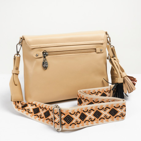 Сумка Beverly Hills Polo Club BH-3073-BE, экокожа. Цвет: бежевый