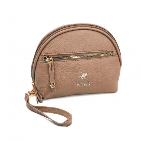 Косметичка Beverly Hills Polo Club BH-3127-TO, экокожа. Цвет: кофейный