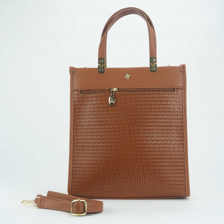 Сумка Beverly Hills Polo Club BH-3211-CU, экокожа. Цвет: коричневый/бежевый