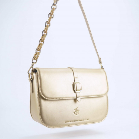 Сумка Beverly Hills Polo Club BH-3251-OR, экокожа. Цвет: золотой