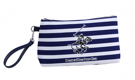 Сумка-косметичка Beverly Hills Polo Club BH-3353-BL, текстиль. Цвет: синий/белый