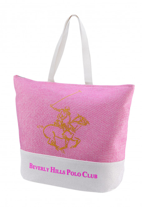 Сумка Beverly Hills Polo Club BH-3361-FX, текстиль. Цвет: розовый